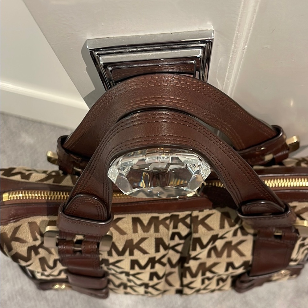 Michael Kors Brown Monogram Bag - Picture 6 of 11